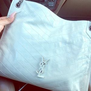 Brand New Never Worn YSL Cream White Purse